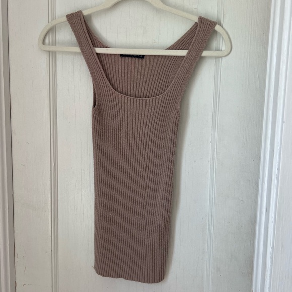 Brandy Melville Ribbed Brown Tank Top - Picture 1 of 2